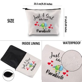 G2TUP Parakeets Gift Who Loves Parakeets Makeup Bag Parakeets Lover Cosmetic Bag Bird Birding Gift Bird Watching Birdwatcher Zipper Travel Bag (Who Loves Parakeets MB)