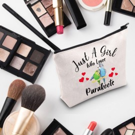 G2TUP Parakeets Gift Who Loves Parakeets Makeup Bag Parakeets Lover Cosmetic Bag Bird Birding Gift Bird Watching Birdwatcher Zipper Travel Bag (Who Loves Parakeets MB)