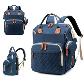 Awanhe Baby Diaper Bag Backpack with Changing Station, Waterproof Baby Bags for Boys Girls, USB Charging Port, Baby Shower Gifts, Blue