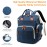 Awanhe Baby Diaper Bag Backpack with Changing Station, Waterproof Baby Bags for Boys Girls, USB Charging Port, Baby Shower Gifts, Blue