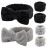 YIFVNGHUI Wrist Towels for Washing Face spa Wristbands and Headband Microfiber Quick Dry Absorbent Wristbands for Girls Men Makeup 6PCS Arm Bands Set(Black&Grey)