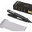 MELYDO Mini Flat Iron, Ceramic Tourmaline Small Hair Straightener for Short Hair/Bangs, Dual Voltage Travel Hair Straightener, Portable Mini Straightener with Storage Pouch(Black)