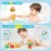 EKU Hippo Bath Toys for Kids Ages 18months+ Toddler with Burger Stacking Cups Swimming Duck Crab Bath Time Water Play Toys Bathtub Toys