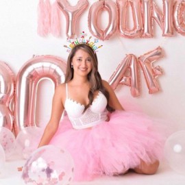 NVENF Birthday Crown Cake Candy Tiara for Girls, Happy Birthday Accessory (Pattern B)