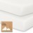 KeaBabies 2-Pack Baby Crib Sheets for Boys, Girls - 52x28 Viscose Derived from Bamboo Toddler Bed Sheets Neutral, Fitted Crib Mattress Cover for Standard Baby Bedding, Soft & Cozy (Soft White)