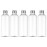 Tekson Plastic Travel Bottles - 3.4 oz, Empty Containers for Shampoo, Mouthwash with Silvery Screw Cap (100ml, Clear)