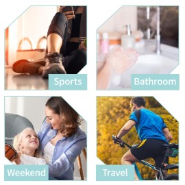 Tekson Plastic Travel Bottles - 3.4 oz, Empty Containers for Shampoo, Mouthwash with Silvery Screw Cap (100ml, Clear)