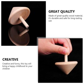 Totority Wooden Gyro, Wooden Top Bulk 36Pcs Handmade Wood Tops Gyro Painting Gyro DIY Rotated Gyro Playthings