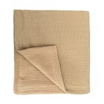 Leyl&Ari Waffle Baby Blanket | Organic Muslin and Waffle Weave Toddler Quilt | Toddler Blankets for Boys Girls (Sand)