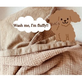 Leyl&Ari Waffle Baby Blanket | Organic Muslin and Waffle Weave Toddler Quilt | Toddler Blankets for Boys Girls (Sand)