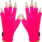 ManiGlovz - The ORIGINAL UPF 50+ UV Light Protective Nail Gloves | Gel Manicure Gloves and Anti UV Fingerless Gloves for Women | Can be Used as Sun Protection Gloves for Driving | Neon Pink