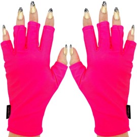 ManiGlovz - The ORIGINAL UPF 50+ UV Light Protective Nail Gloves | Gel Manicure Gloves and Anti UV Fingerless Gloves for Women | Can be Used as Sun Protection Gloves for Driving | Neon Pink ManiGlovz - The ORIGINAL UPF 50+ UV Light Protective Nail Gloves | Gel Manicure Gloves and Anti UV Fingerless Gloves for Women | Can be Used as Sun Protection Gloves for Driving | Neon Pink
