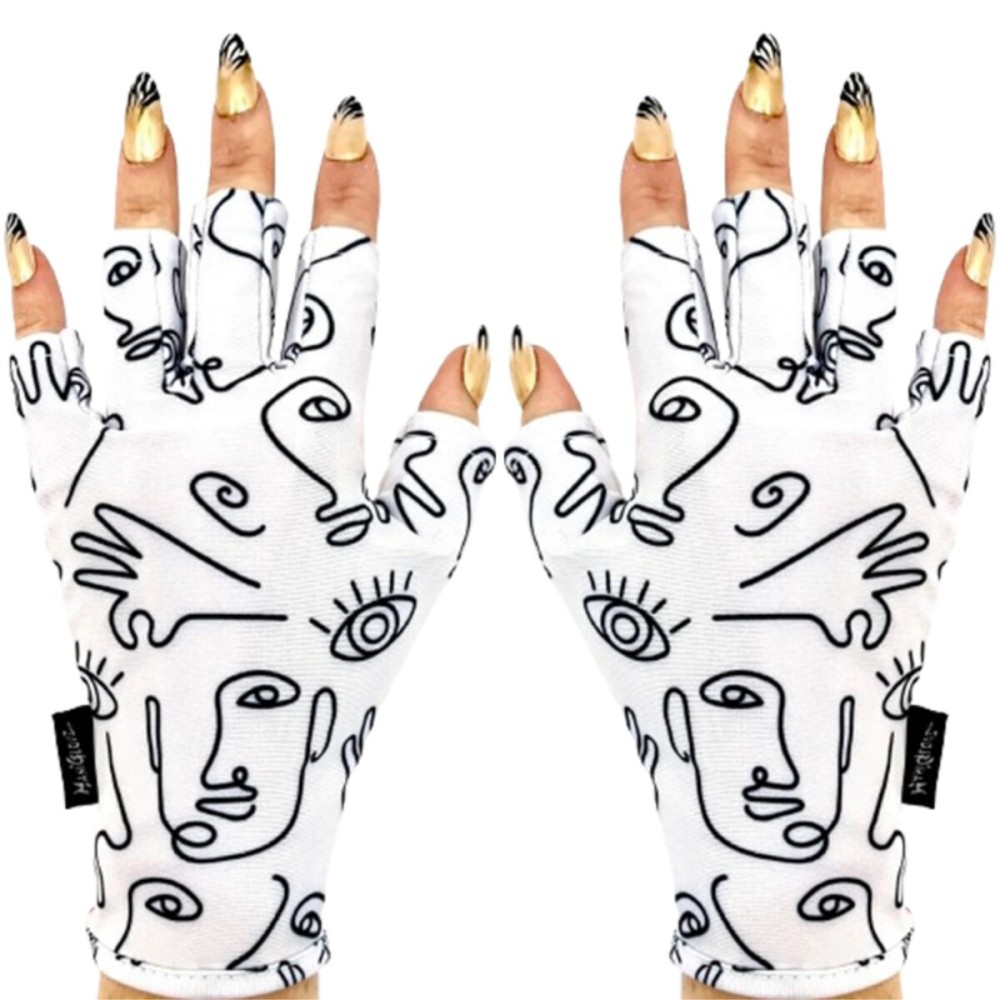 ManiGlovz - The ORIGINAL UPF 50+ UV Light Protective Nail Gloves | Gel Manicure Gloves and Anti UV Fingerless Gloves for Women | Can be Used as Sun Protection Gloves for Driving | P.Casso ManiGlovz - The ORIGINAL UPF 50+ UV Light Protective Nail Gloves | Gel Manicure Gloves and Anti UV Fingerless Gloves for Women | Can be Used as Sun Protection Gloves for Driving | P.Casso