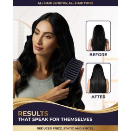 BEAUXSOI Vented Detangling Brush for Wet or Dry, Thick, Coily, and Curly Hair | Curved Vent Brush for Blow Drying BEAUXSOI Vented Detangling Brush for Wet or Dry, Thick, Coily, and Curly Hair | Curved Vent Brush for Blow Drying