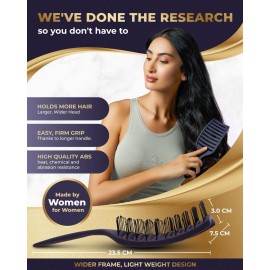 BEAUXSOI Vented Detangling Brush for Wet or Dry, Thick, Coily, and Curly Hair | Curved Vent Brush for Blow Drying BEAUXSOI Vented Detangling Brush for Wet or Dry, Thick, Coily, and Curly Hair | Curved Vent Brush for Blow Drying