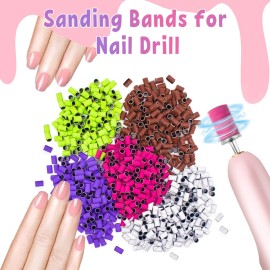 240Grit Nail Sanding Bands for Nail Drill, 100Pcs Fine Grit Nail Sanding Bands for Nail Drill with 3/32 Nail Sanding Bit for Natural Nail, Sanding Band for Nail Drill Set for Manicure & Pedicure 240Grit Nail Sanding Bands for Nail Drill, 100Pcs Fine Grit Nail Sanding Bands for Nail Drill with 3/32 Nail Sanding Bit for Natural Nail, Sanding Band for Nail Drill Set for Manicure & Pedicure