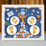 MCstars Baby Handprints & Footprints Clay Frame, Moms Memorial Print, Newborn Photo Frame