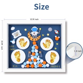 MCstars Baby Handprints & Footprints Clay Frame, Moms Memorial Print, Newborn Photo Frame