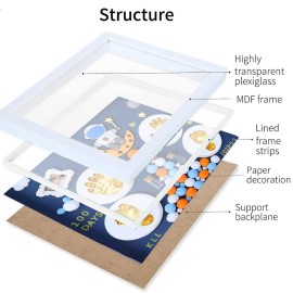 MCstars Baby Handprints & Footprints Clay Frame, Moms Memorial Print, Newborn Photo Frame