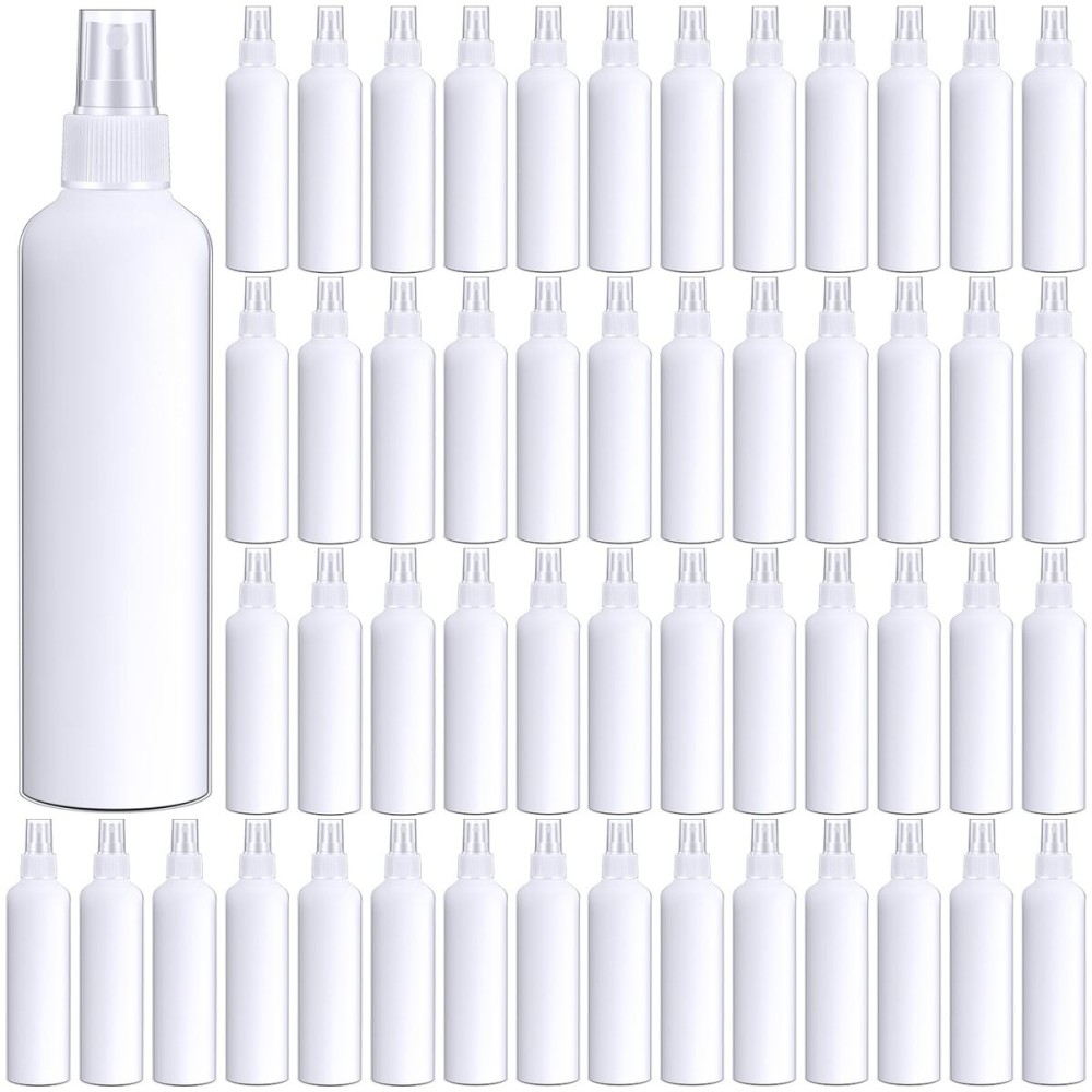 Eccliy 32 Pcs 8 oz Spray Bottles Fine Mist Cleaning Bottles Clear Empty Plastic Travel Sprayer Refillable Sprayer with Cap for Cleaning Solutions Oils Travel Perfumes(White,Colored)