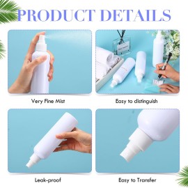 Eccliy 32 Pcs 8 oz Spray Bottles Fine Mist Cleaning Bottles Clear Empty Plastic Travel Sprayer Refillable Sprayer with Cap for Cleaning Solutions Oils Travel Perfumes(White,Colored)