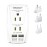 Upgraded 2000W 220V to 110V Voltage Converter Step Down Voltage for Hair Dryer,Straightener,Curling Iron,Cell Phone Power Converter with 2-Port USB and UK/AU/US/EU 10A Plug Adapter, White