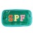 Clear Makeup Letter Bag with Chenille Letter Patch and Glitter SPF for Travel