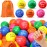 Jenaai 200 Pcs Motivational Stress Balls 1.97 Inch Anxiety Stress Relief Balls Bulk Inspirational Quotes Colorful Foam Balls with a Drawstring Bag for Relief Motivating Encouraging Adults (Colorful)