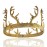 YOVECATHOU King Queen Antlers Metal Crown Round Hair Crown Costume Party Accessories For Wedding Birthday Party Cosplay Halloween