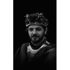 YOVECATHOU King Queen Antlers Metal Crown Round Hair Crown Costume Party Accessories For Wedding Birthday Party Cosplay Halloween