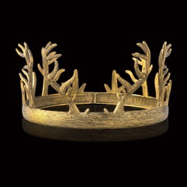 YOVECATHOU King Queen Antlers Metal Crown Round Hair Crown Costume Party Accessories For Wedding Birthday Party Cosplay Halloween