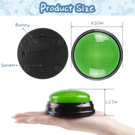 IBLESSU 4-Pack Buzzers for Trivia Games, Answer Buzzers for Classroom, Family Feud Jeopardy Buzzer, Game Buzzers with Lights and Sound, Buzzer for Game Show, Quizzes Party and Trivia Nights