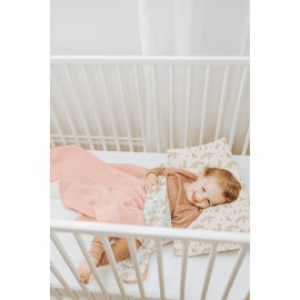 Konssy Muslin Toddler Pillowcase for 13x18 Pillow, 2 Pack Soft & Breathable Cotton Toddler Pillow Case, 100% Cotton Travel Pillow Covers for Baby Kids (Floral, Pink)