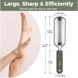 Foot File Foot Scrubber Pedicure - Callus Remover for Feet Easkep Professional Grater Rasp Foot Scraper Corns Callous Removers Cracked Dead Skin Remover for Dry and Wet Feet (Grey Green) Foot File Foot Scrubber Pedicure - Callus Remover for Feet Easkep Professional Grater Rasp Foot Scraper Corns Callous Removers Cracked Dead Skin Remover for Dry and Wet Feet (Grey Green)