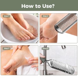 Foot File Foot Scrubber Pedicure - Callus Remover for Feet Easkep Professional Grater Rasp Foot Scraper Corns Callous Removers Cracked Dead Skin Remover for Dry and Wet Feet (Grey Green) Foot File Foot Scrubber Pedicure - Callus Remover for Feet Easkep Professional Grater Rasp Foot Scraper Corns Callous Removers Cracked Dead Skin Remover for Dry and Wet Feet (Grey Green)