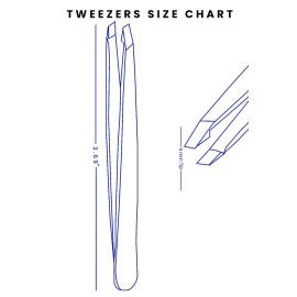 Eyebrow Tweezer- Eyebrow Tweezers for Women and Men - Professional eye brow twizzers and trimmer. (Dark Blue)