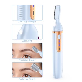Eyebrow Hair Remover Electric Razor for Women with LED Light for Instant and Painless Hair Removal Eyebrow Hair Remover Electric Razor for Women with LED Light for Instant and Painless Hair Removal