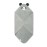MORI Baby Hooded Bath Towel with Panda Design in Grey - Unisex Soft Wrap Cloth for Infants and Newborns - 30 x 30