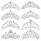 inSowni 8 Pack Decorative Silver Metal Princess Birthday Party Prom Wedding Pearl Rhinestone Crown Hair Side Combs Slides Tiaras Hair Pins Accessories for Kids Teens Girls Women Brides
