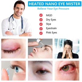 LIZICH Heated Nano Eye Mist Sprayer,Portable Eye Mister with Warm Compress Moist Heat for Relief Dry Eyes and Stye,Eye Drops Tool,Rechargeable Electric Eye Steamer for Eyelid,Eye Skin SPA LIZICH Heated Nano Eye Mist Sprayer,Portable Eye Mister with Warm Compress Moist Heat for Relief Dry Eyes and Stye,Eye Drops Tool,Rechargeable Electric Eye Steamer for Eyelid,Eye Skin SPA