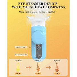 LIZICH Heated Nano Eye Mist Sprayer,Portable Eye Mister with Warm Compress Moist Heat for Relief Dry Eyes and Stye,Eye Drops Tool,Rechargeable Electric Eye Steamer for Eyelid,Eye Skin SPA LIZICH Heated Nano Eye Mist Sprayer,Portable Eye Mister with Warm Compress Moist Heat for Relief Dry Eyes and Stye,Eye Drops Tool,Rechargeable Electric Eye Steamer for Eyelid,Eye Skin SPA