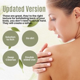 etreetowel Extra Large Size 35.4 x 11 (2 PCs) Korean Asian Exfoliating Bath Washcloths Mitt Scrub for Body and Back washcloth Glove Viscose Rayon Towel for Soft Skin