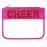 cqoogrlx Clear Makeup Letter Bag Cosmetic Cheer Bag Cheerleader Gifts Chenille Letter Patch Cheer Makeup Bag Case Toiletry Zipper Pouch for Women Girls(Cheer-hot pink)