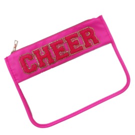 cqoogrlx Clear Makeup Letter Bag Cosmetic Cheer Bag Cheerleader Gifts Chenille Letter Patch Cheer Makeup Bag Case Toiletry Zipper Pouch for Women Girls(Cheer-hot pink) cqoogrlx Clear Makeup Letter Bag Cosmetic Cheer Bag Cheerleader Gifts Chenille Letter Patch Cheer Makeup Bag Case Toiletry Zipper Pouch for Women Girls(Cheer-hot pink)