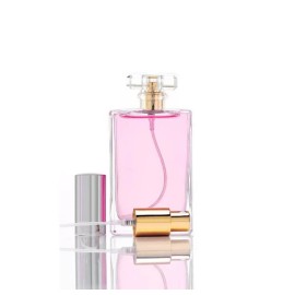 YORROR 2 Pcs Clear Glass Perfume Atomizer, 100ml Empty Refillable Spray Bottle for Men and Women, Portable Fragrance Fine Mist Spray Bottle Dispenser for Travel (Gold)