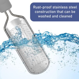 PrettyClaw Callus Remover Foot File Pedicure Callus Tool Corn Remover Removes Dead Skin Foot Scrubber Rasp Heel Shaver Scraper for Feet Gray with 3 Blades with Free Reusable Pouch and Nail File