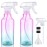 Plastic Spray Bottle 16.9oz Empty Spray Bottles Refillable Container Trigger Sprayer for Cleaning Solutions, Water, Plants, Pet, Essential Oils, Hair, 2 Pack (gradient)