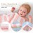 HardNok Muslin Hooded Baby Towel 4 Pack, Preuim Muslin 6 Layers Natural Cotton Baby Bath Towels, Soft and Comfortable for Boys,Girls (32x32,Pink Striped and White)