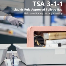 LETGO Clear Makeup Bags, TSA Approved Toiletry Bag with Zipper, Clear Makeup Organizer Fit Carry-on Travel Essentials,Clear Cosmetic Bags for Women Men (C-Pink) LETGO Clear Makeup Bags, TSA Approved Toiletry Bag with Zipper, Clear Makeup Organizer Fit Carry-on Travel Essentials,Clear Cosmetic Bags for Women Men (C-Pink)