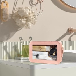 LETGO Clear Makeup Bags, TSA Approved Toiletry Bag with Zipper, Clear Makeup Organizer Fit Carry-on Travel Essentials,Clear Cosmetic Bags for Women Men (C-Pink) LETGO Clear Makeup Bags, TSA Approved Toiletry Bag with Zipper, Clear Makeup Organizer Fit Carry-on Travel Essentials,Clear Cosmetic Bags for Women Men (C-Pink)